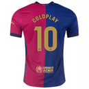 Camisa Barcelona Edição Especial Coldplay 24/25 Vermelha e Azul Masculina