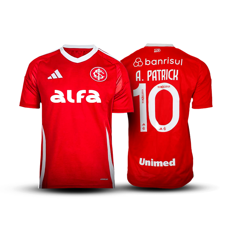 Camisa Internacional 25/26 I Vermelha Adidas - Com patrocínio