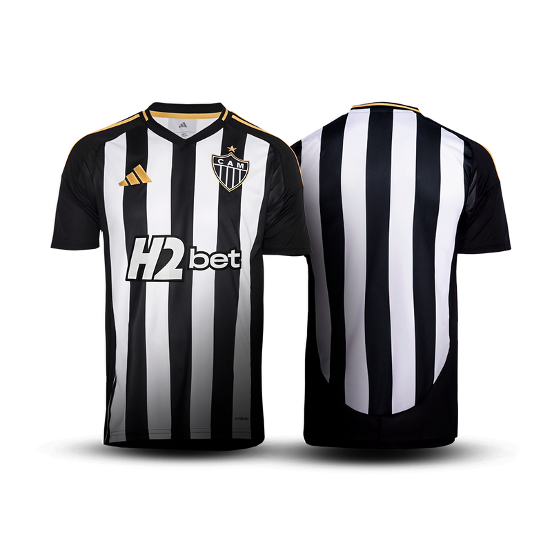 Camisa Atlético Mineiro I 25/26 Adidas Masculino - Branco e Preto