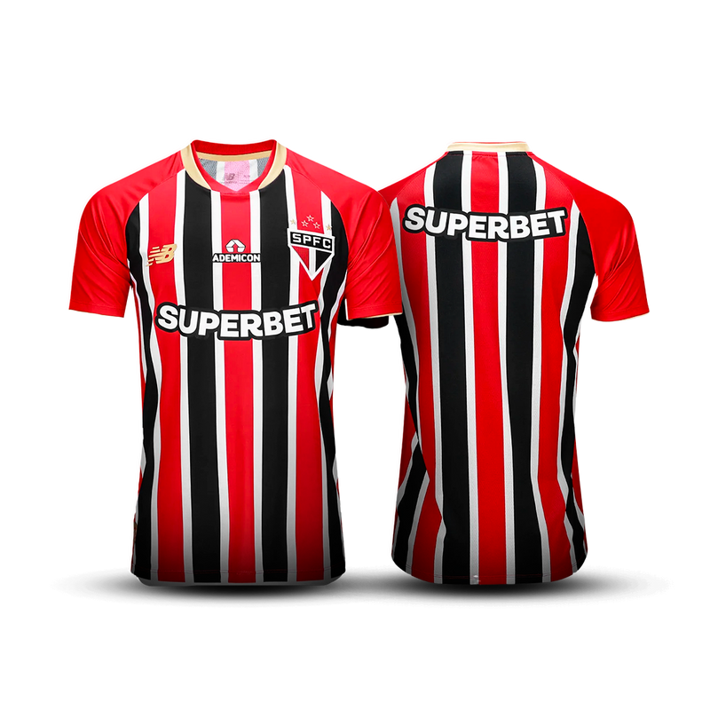 Camisa São Paulo II 25/26 - Torcedor / Vermelho e Preto