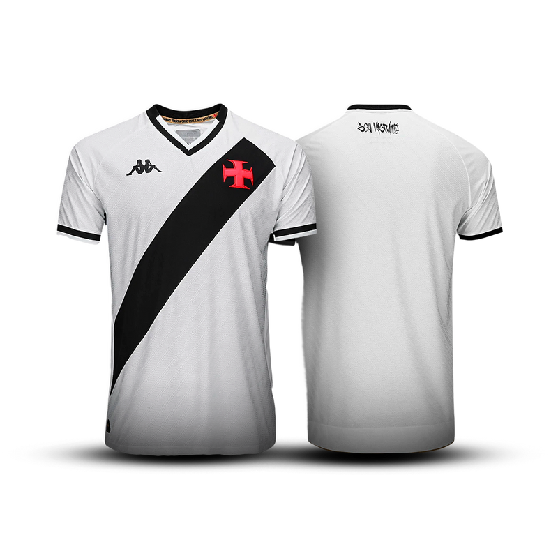 Camisa Vasco I 25/26 - Kappa - Branco e Preto