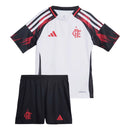 Kit Infantil Flamengo II 25/26 - Adidas - Branca/Preta e Vermelha
