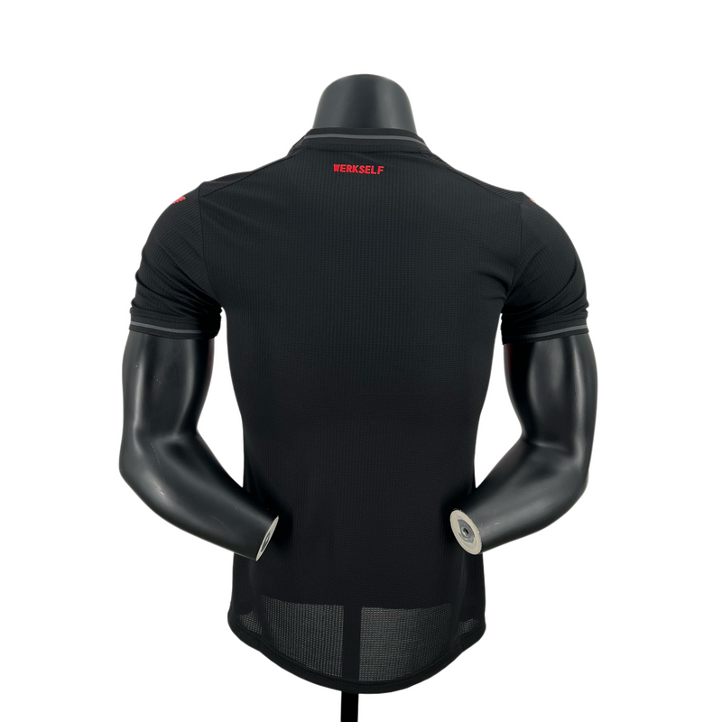 Camisa Bayer Leverkusen I 24/25 - Vermelha e Preta - Masculino Jogador