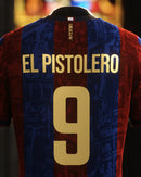 Camisa Barcelona Edição Especial Trio MSN El Pistoleiro 24/25 - Masculino + CHAVEIRO ESCLUSIVO