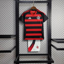 Kit Infantil Flamengo I 25/26 - Adidas - Vermelho e Preto