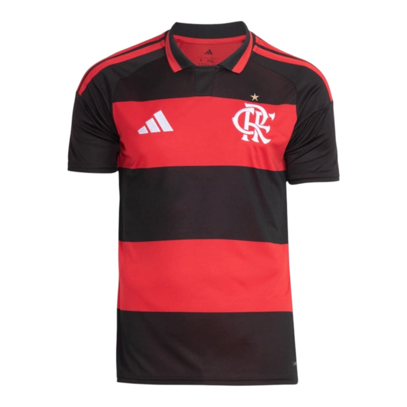 Camisa Flamengo I 26/27 - Torcedor Adidas Masculina - Preta e vermelha