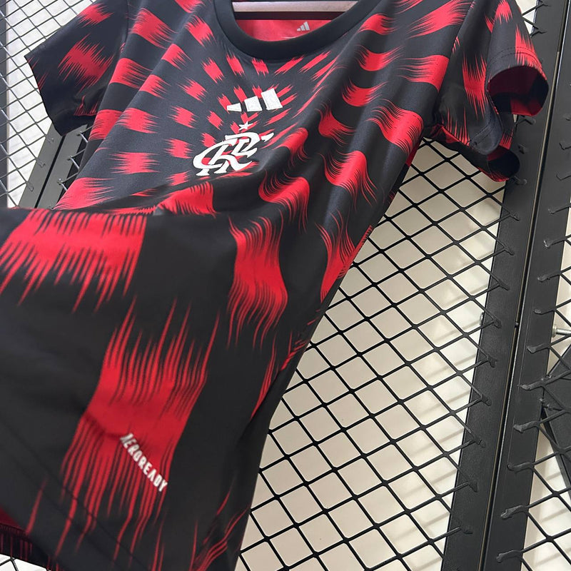 Camisa Feminina do Flamengo Pré-jogo 25/26