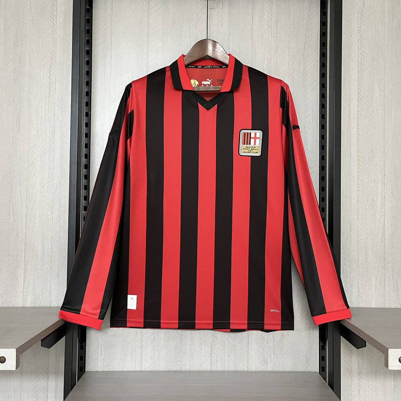Camisa Manga Longa AC Milan 25/26 - Vermelha [Edição Especial]