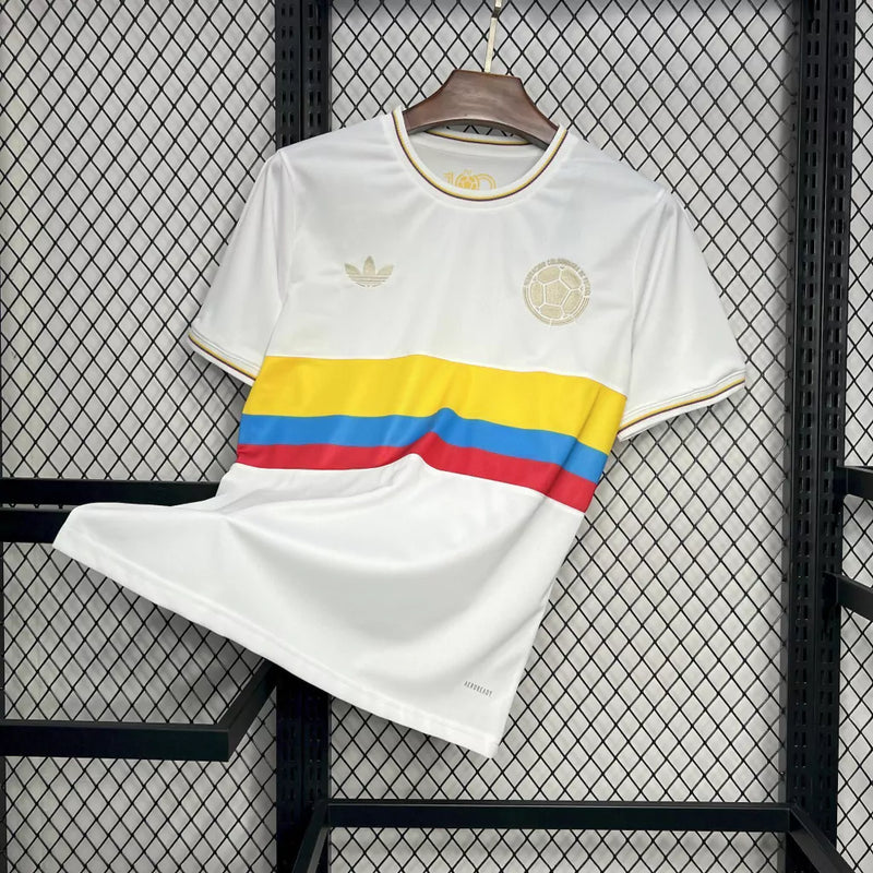 Camisa Seleção Colômbia 100 anos - Branca